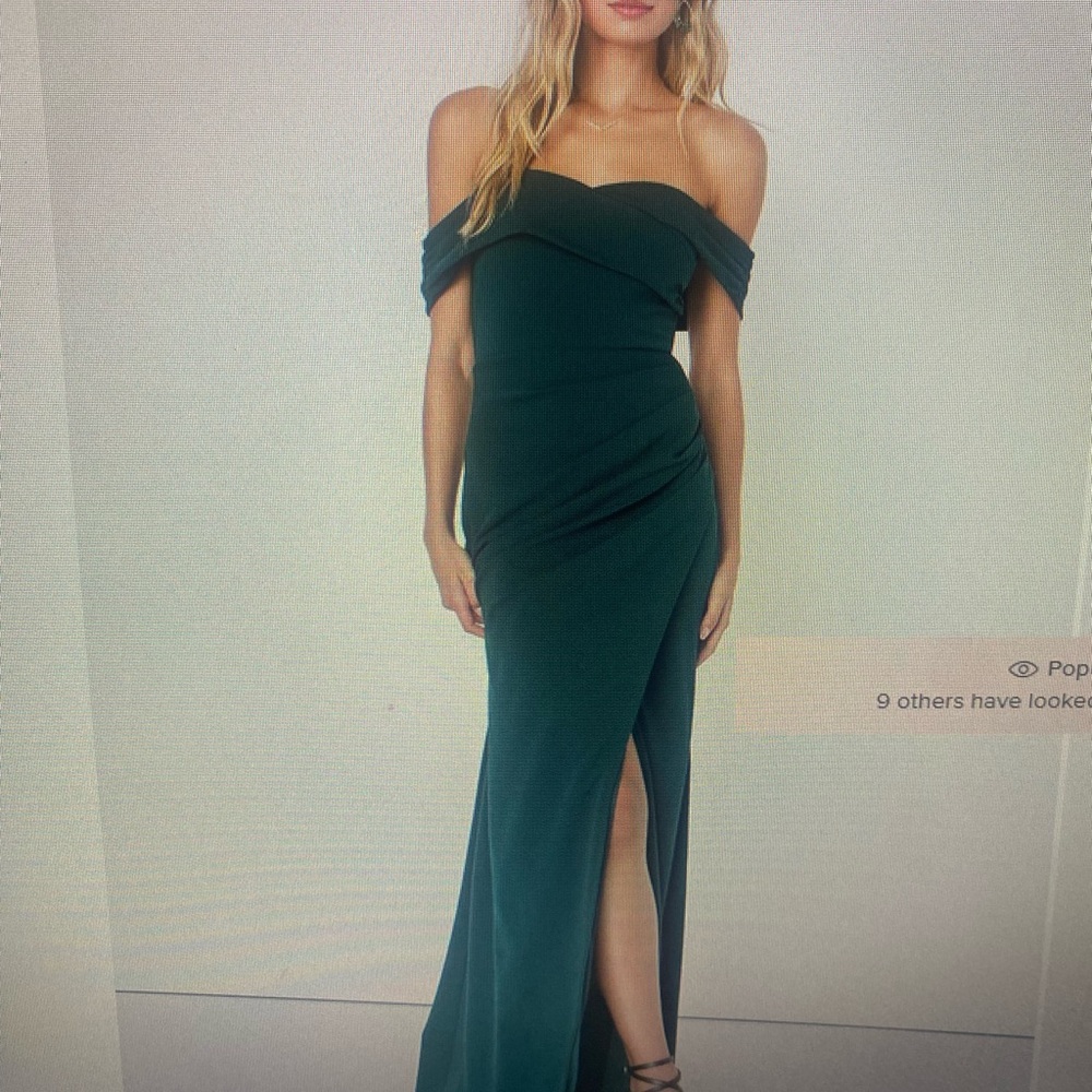 Lulu's Green Sleeveless Wedding Dress